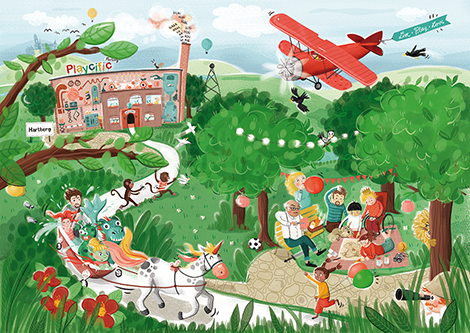 Fantasie-Wimmelbild